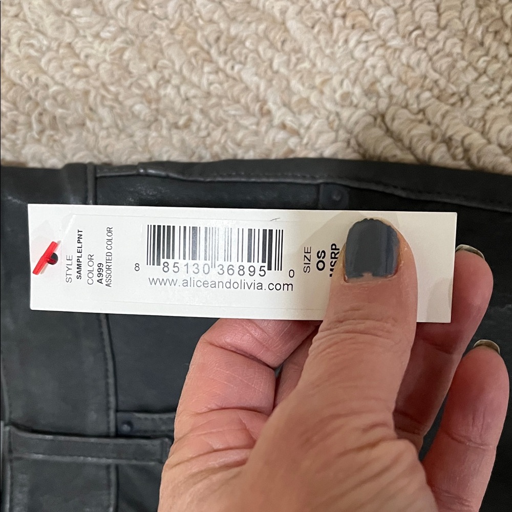 Charcoal grey leather Pants - Picture 6 of 7